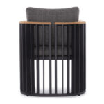ALUMINUM DINING CHAIR SERIES ETERNITY SM6174 ANTHRACITE COLOR-GREY CUSHIONS 64x65x68.5-82Hcm. - Image 6