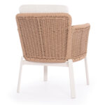 DINING CHAIR SERIES DESTINY SM6168 IVORY COLOR ALUMINUM & CUSHIONS-BEIGE WICKER 65x68x75.5-82H - Image 5