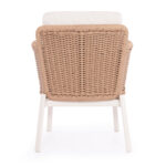 DINING CHAIR SERIES DESTINY SM6168 IVORY COLOR ALUMINUM & CUSHIONS-BEIGE WICKER 65x68x75.5-82H - Image 6