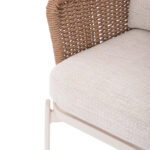 DINING CHAIR SERIES DESTINY SM6168 IVORY COLOR ALUMINUM & CUSHIONS-BEIGE WICKER 65x68x75.5-82H - Image 7