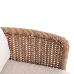 DINING CHAIR SERIES DESTINY SM6168 IVORY COLOR ALUMINUM & CUSHIONS-BEIGE WICKER 65x68x75.5-82H - Image 8