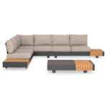 OUTDOOR CORNER LOUNGE SET 4PCS ADHARA SM6189 ALUMINUM-OLEFIN FABRIC-SINTERED STONE - Image 3