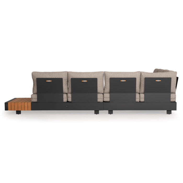 OUTDOOR CORNER LOUNGE SET 4PCS ADHARA SM6189 ALUMINUM-OLEFIN FABRIC-SINTERED STONE - Image 5