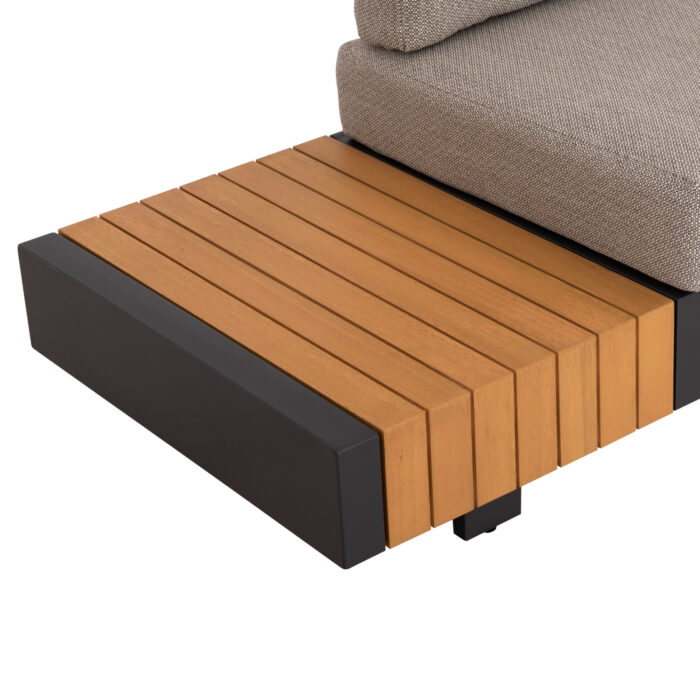 OUTDOOR CORNER LOUNGE SET 4PCS ADHARA SM6189 ALUMINUM-OLEFIN FABRIC-SINTERED STONE - Image 8