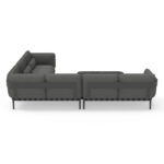 OUTDOOR LOUNGE SET 4PCS PEGASUS SM6199.01 DARK GREY ALUMINUM-P.E.ROPE-OLEFIN FABRIC - Image 5