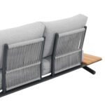 OUTDOOR CORNER LOUNGE SET 5PCS MEILANI SM6190 ALUMINUM-EUCALYPTUS WOOD-ROPE - Image 6