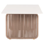 ALUMINUM DINING TABLE SERIES ETHEREAL SM6167 IVORY-COLORED SINTERED STONE TOP-BEIGE P.E.ROPE 240x100x73.5Hm. - Image 3