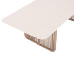 ALUMINUM DINING TABLE SERIES ETHEREAL SM6167 IVORY-COLORED SINTERED STONE TOP-BEIGE P.E.ROPE 240x100x73.5Hm. - Image 4