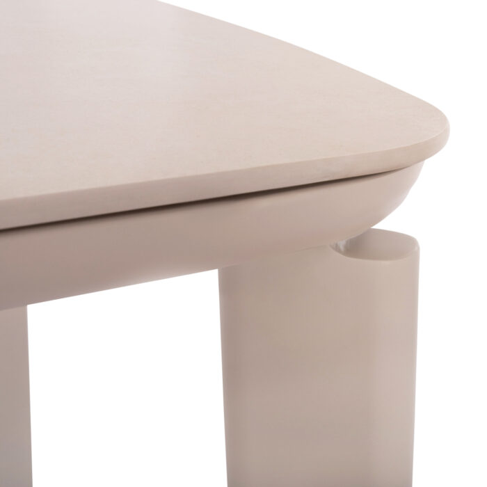 ΤΡΑΠΕΖΙ STERLIN SM6356 ΚΡΕΜ ΑΛΟΥΜΙΝΙΟ & SINTERED STONE TOP 240x100x76Yεκ. - Image 8