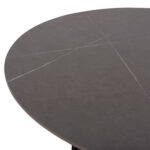 OUTDOOR ROUND DINING TABLE SERIES ETERNITY SM6177 ANTHRACITE ALUMINUM-GREY MARBLE LOOK SINTERED STONE Φ140cm. - Image 4