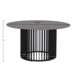 OUTDOOR ROUND DINING TABLE SERIES ETERNITY SM6177 ANTHRACITE ALUMINUM-GREY MARBLE LOOK SINTERED STONE Φ140cm. - Image 6