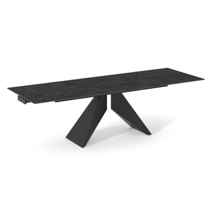 DINING TABLE EXTENDABLE DOMINION M18095 CERAMIC TOP-METAL LEGS 180(40+40)x90x76Hcm. - Image 1