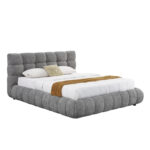 ΚΡΕΒΑΤΙ ΔΙΠΛΟ ΜΕ ΑΠΟΘ.ΧΩΡΟ BUBBLE SM725.01 ΓΚΡΙ CHENILLE ΥΦΑΣΜΑ--ΣΤΡΩΜΑ 160x200εκ