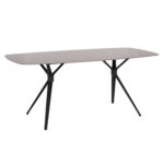 ΤΡΑΠΕΖΙ ANTOINE SM6355.02 ΑΝΘΡΑΚΙ ΑΛΟΥΜΙΝΙΟ-ΓΚΡΙ SINTERED STONE 180x90x75Yεκ.