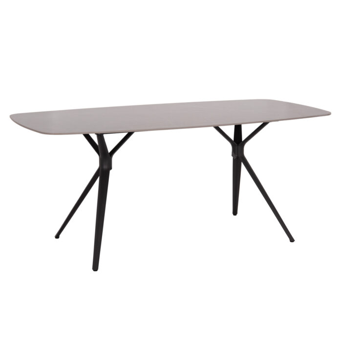 ΤΡΑΠΕΖΙ ANTOINE SM6355.02 ΑΝΘΡΑΚΙ ΑΛΟΥΜΙΝΙΟ-ΓΚΡΙ SINTERED STONE 180x90x75Yεκ. - Image 1