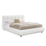 ΚΡΕΒΑΤΙ ΔΙΠΛΟ ΜΕ ΑΠΟΘ.ΧΩΡΟ BUBBLE SM725.02 ΛΕΥΚΟ CHENILLE ΥΦΑΣΜΑ--ΣΤΡΩΜΑ 160x200εκ