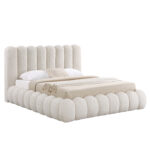 ΚΡΕΒΑΤΙ ΔΙΠΛΟ ΜΕ ΑΠΟΘ.ΧΩΡΟ BUBBLE SM727.03 ΜΠΕΖ CHENILLE ΥΦΑΣΜΑ--ΣΤΡΩΜΑ 160x200εκ