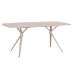 ΤΡΑΠΕΖΙ ANTOINE SM6355 ΚΡΕΜ ΑΛΟΥΜΙΝΙΟ & SINTERED STONE TOP 180x90x75Yεκ.