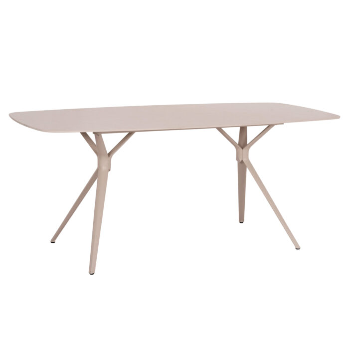 ΤΡΑΠΕΖΙ ANTOINE SM6355 ΚΡΕΜ ΑΛΟΥΜΙΝΙΟ & SINTERED STONE TOP 180x90x75Yεκ. - Image 1