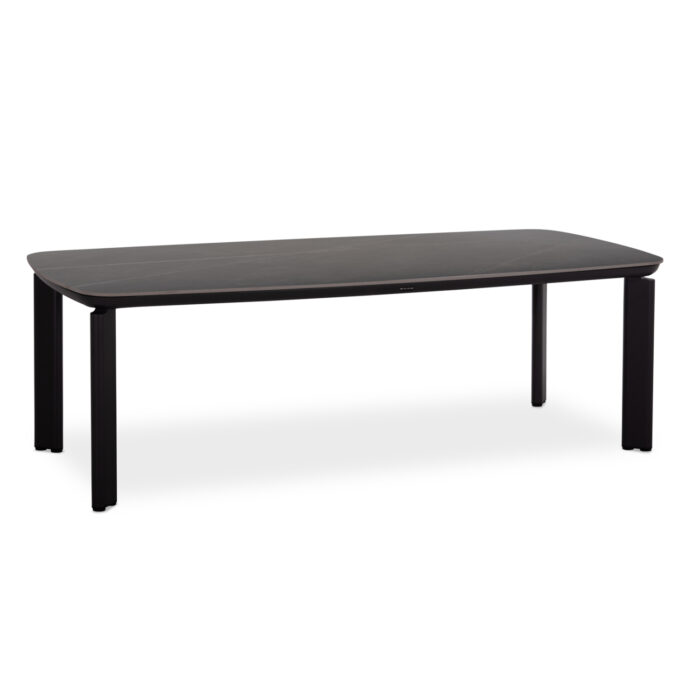ΤΡΑΠΕΖΙ STERLIN SM6356.02 ΣΚΟΥΡΟ ΓΚΡΙ ΑΛΟΥΜΙΝΙΟ & SINTERED STONE TOP 240x100x76Y - Image 1