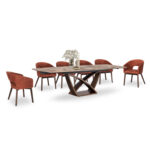 ΣΕΤ ΤΡΑΠΕΖΑΡΙΑΣ 7ΤΜΧ EMPIRE SM21229 ΚΕΡΑΜΙΚΟ TOP--ΠΟΡΤΟΚΑΛΙ ΥΦΑΣΜΑ