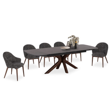 ΣΕΤ ΤΡΑΠΕΖΑΡΙΑΣ 7ΤΜΧ HORIZON SM21233 ΚΕΡΑΜΙΚΟ TOP--ΠΟΔΙΑ ΜΕ ΚΑΠΛΑΜΑ ΚΑΡΥΔΙΑΣ