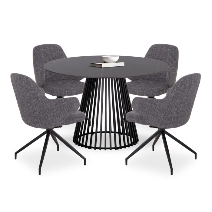 ΣΕΤ ΤΡΑΠΕΖΑΡΙΑΣ 5ΤΜΧ MEMNON SM21241 ΚΕΡΑΜΙΚΟ TOP-- ΣΤΡΟΓΓΥΛΟ--ΑΝΟΙΧΤΟ ΓΚΡΙ - Image 1
