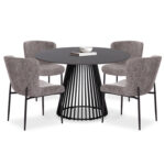 ΣΕΤ ΤΡΑΠΕΖΑΡΙΑΣ 5ΤΜΧ MEMNON SM21242 ΚΕΡΑΜΙΚΟ TOP-- ΣΤΡΟΓΓΥΛΟ--ΓΚΡΙ