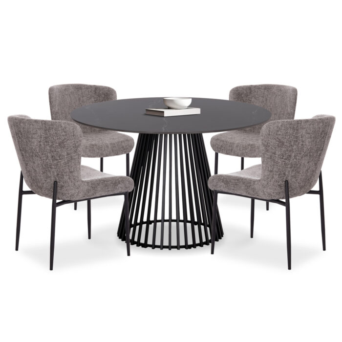 ΣΕΤ ΤΡΑΠΕΖΑΡΙΑΣ 5ΤΜΧ MEMNON SM21242 ΚΕΡΑΜΙΚΟ TOP-- ΣΤΡΟΓΓΥΛΟ--ΓΚΡΙ - Image 1