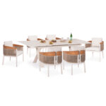 ΣΕΤ ΤΡΑΠΕΖΑΡΙΑΣ 7TMX ANDROMEDA (S) SM21244 ΑΛΟΥΜΙΝΙΟ-SINTERED STONE ΜΠΕΖ & ΕΚΡΟΥ