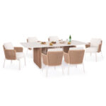 ΣΕΤ ΤΡΑΠΕΖΑΡΙΑΣ 7TMX DESTINY SM21248 ΑΛΟΥΜΙΝΙΟ-SINTERED STONE ΜΠΕΖ & ΕΚΡΟΥ