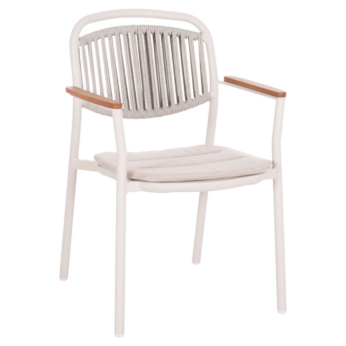 ΠΟΛΥΘΡΟΝΑ DEXTER SM6205.02 ΚΡΕΜ ΑΛΟΥΜΙΝΙΟ-ΜΠΕΖ P.E. ΣΧΟΙΝΙ & OLEFIN ΥΦΑΣΜΑ-ΤΕΑΚ ΜΠΡΑΤΣΑ - Image 1