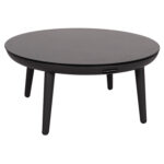 OUTDOOR COFFEE TABLE ROUND ZODIAC SM6214.01 GREY ALUMINUM & 3D PRINT GLASS TOP-Φ60x28Hcm.