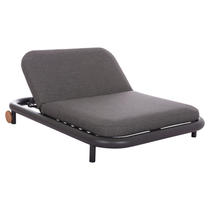OUTDOOR DAYBED SERIES UTOPIA SM6238.01 ALUMINUM AND OLEFIN FABRIC IN DARK GREY 212x155x38Hcm. - Image 1