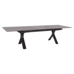 EXPANDABLE ALUMINUM DINING TABLE ANDROMEDA (L) SM6184.02 FRAME & SINTERED STONE TOP IN GREY COLOR 240-300x100x76.5H