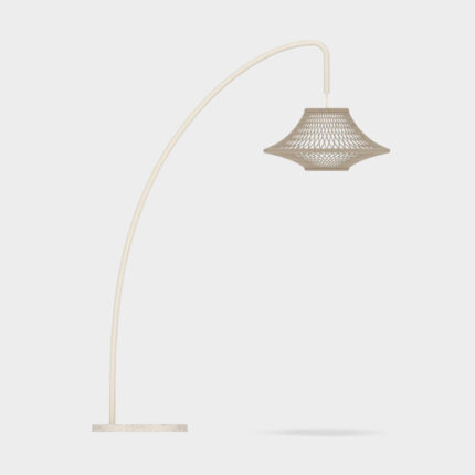 FLOOR STANDING LAMP LUMINOR SM4371 IVORY FRAME-BEIGE ROPE 171.5x73x225Hcm.
