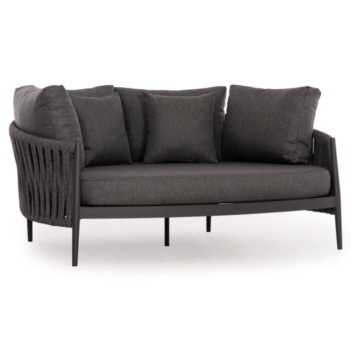 DAYBED SERIES POLARIS SM6215.01 ALUMINUM-STRAP ROPE & OLEFIN IN ANTHRACITE 164x144x84Hcm. - Image 1