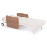 SUNLOUNGER SERIES DESTINY SM6182 IVORY COLORED ALUMINUM FRAME-BEIGE WICKER & CUSHIONS 205.5x86x58-104H - Image 3