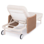SUNLOUNGER SERIES DESTINY SM6182 IVORY COLORED ALUMINUM FRAME-BEIGE WICKER & CUSHIONS 205.5x86x58-104H - Image 6