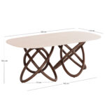 DINING TABLE ORBITER SM18352.01 CERAMIC TOP-ASHWOOD LEGS IN WALNUT COLOR 200x100x76.5Hcm. - Image 2
