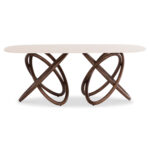 DINING TABLE ORBITER SM18352.01 CERAMIC TOP-ASHWOOD LEGS IN WALNUT COLOR 200x100x76.5Hcm. - Image 3