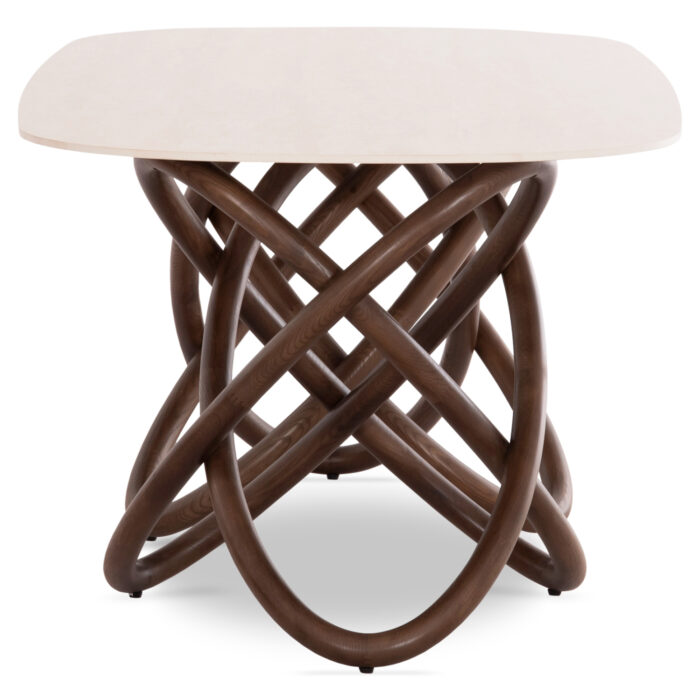 DINING TABLE ORBITER SM18352.01 CERAMIC TOP-ASHWOOD LEGS IN WALNUT COLOR 200x100x76.5Hcm. - Image 4