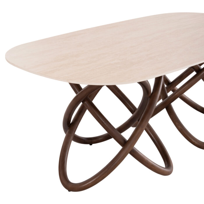 DINING TABLE ORBITER SM18352.01 CERAMIC TOP-ASHWOOD LEGS IN WALNUT COLOR 200x100x76.5Hcm. - Image 6