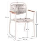 ΠΟΛΥΘΡΟΝΑ DEXTER SM6205.02 ΚΡΕΜ ΑΛΟΥΜΙΝΙΟ-ΜΠΕΖ P.E. ΣΧΟΙΝΙ & OLEFIN ΥΦΑΣΜΑ-ΤΕΑΚ ΜΠΡΑΤΣΑ - Image 2