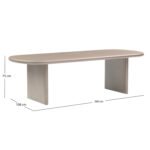 ΤΡΑΠΕΖΙ ΤΡΑΠΕΖΑΡΙΑΣ ΟΒΑΛ ABSOLUTION SM6464.02 ΜΠΕΖ ΑΛΟΥΜΙΝΙΟ 260x108x75Υεκ - Image 2