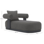 DAYBED ΜΟΝΟ DECCARD SM6467.01 ΑΛΟΥΜΙΝΙΟ & ΥΦΑΣΜΑ ΓΚΡΙ 169,5x95x59,5Υεκ - Image 2