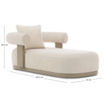 DAYBED ΜΟΝΟ DECCARD SM6467.02 ΑΛΟΥΜΙΝΙΟ & ΥΦΑΣΜΑ ΜΠΕΖ 169,5x95x59,5Υεκ - Image 2