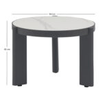 ΤΡΑΠΕΖΙ ΜΕΣΗΣ ΣΤΡΟΓΓΥΛΟ ABSOLUTION SM6466.01 ΑΛΟΥΜIΝΙΟ-SINTERED STONE ΓΚΡΙ Φ61x45Υεκ - Image 2