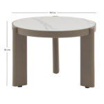 ΤΡΑΠΕΖΙ ΜΕΣΗΣ ΣΤΡΟΓΓΥΛΟ ABSOLUTION SM6466.02 ΑΛΟΥΜIΝΙΟ-SINTERED STONE ΜΠΕΖ Φ61x45Υεκ - Image 2