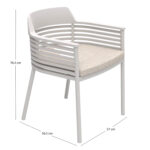 ΠΟΛΥΘΡΟΝΑ WALES SM6421.02 ΚΡΕΜ ΑΛΟΥΜΙΝΙΟ--ΜΠΕΖ OLEFIN ΥΦΑΣΜΑ 57x56,5x76,5Υεκ. - Image 2